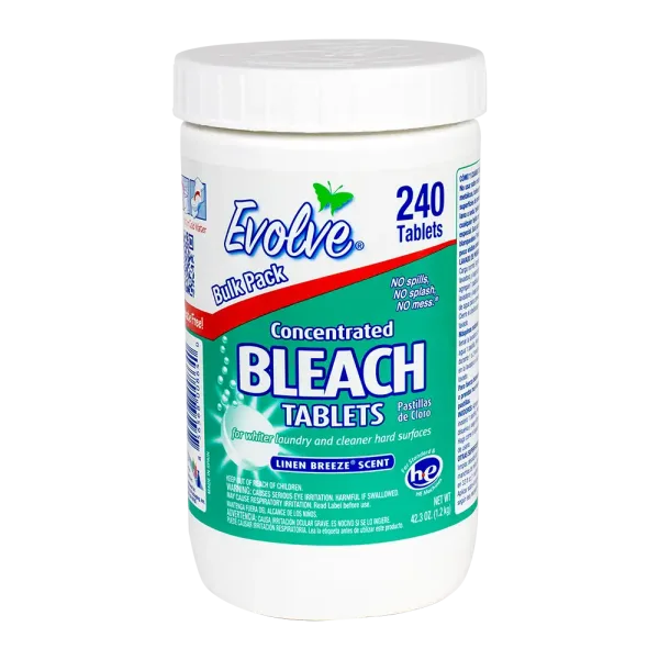 Evolve Concentrated Bleach Tablets, 240 count, Linen Breeze Scent