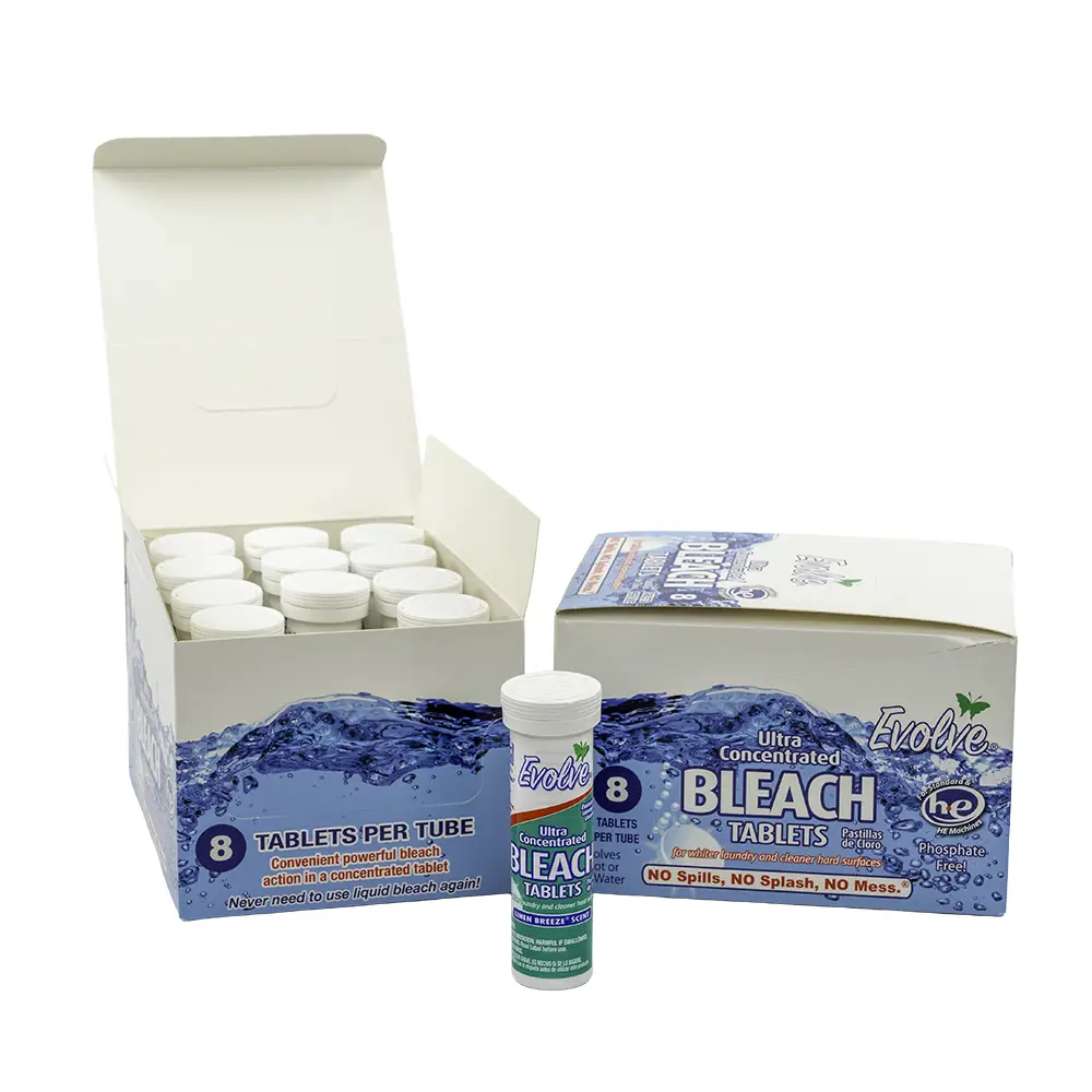 Evolve-Ultra-Concentrated-Bleach-Tablets-Linen-Breeze-two-box, 24 8-ct tubes